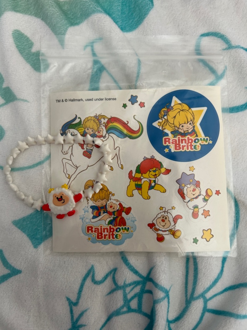 Rainbow Brite bracelet and sticker set NWT